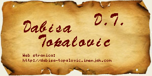 Dabiša Topalović vizit kartica